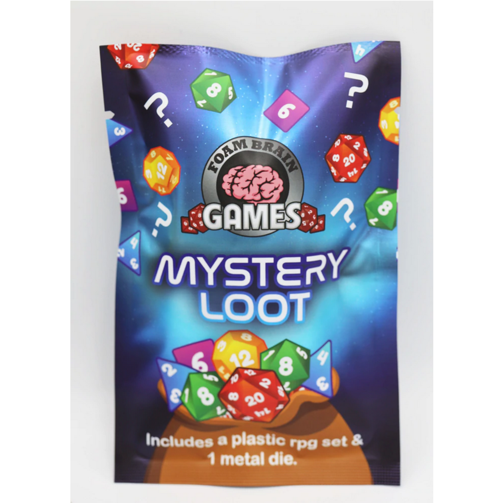 Foam Brain Games Mystery Loot: Plastic RPG Dice Set & Bonus Metal Die