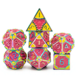 Foam Brain Games Foam Brain Games: Steam Punk Pink Lemonade RPG Metal Dice Set