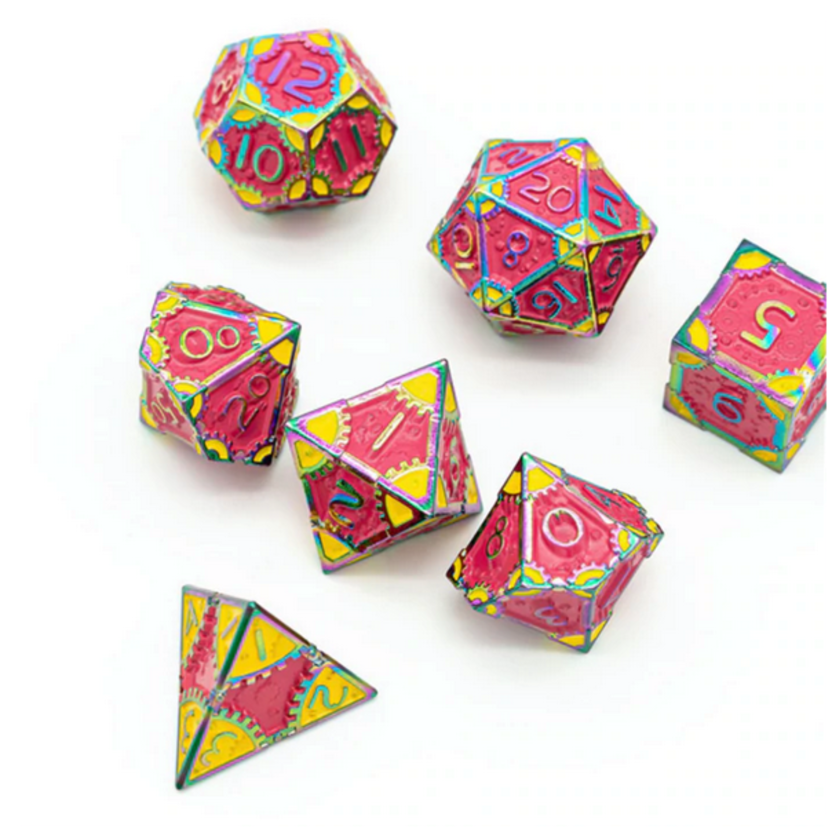 Foam Brain Games Foam Brain Games: Steam Punk Pink Lemonade RPG Metal Dice Set