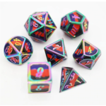 Foam Brain Games Foam Brain Games: Polyamorous Pride Flag - Metal RPG Dice Set