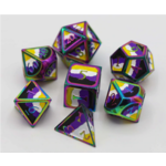 Foam Brain Games FB Nonbinary Pride Flag - RPG Metal Dice Set
