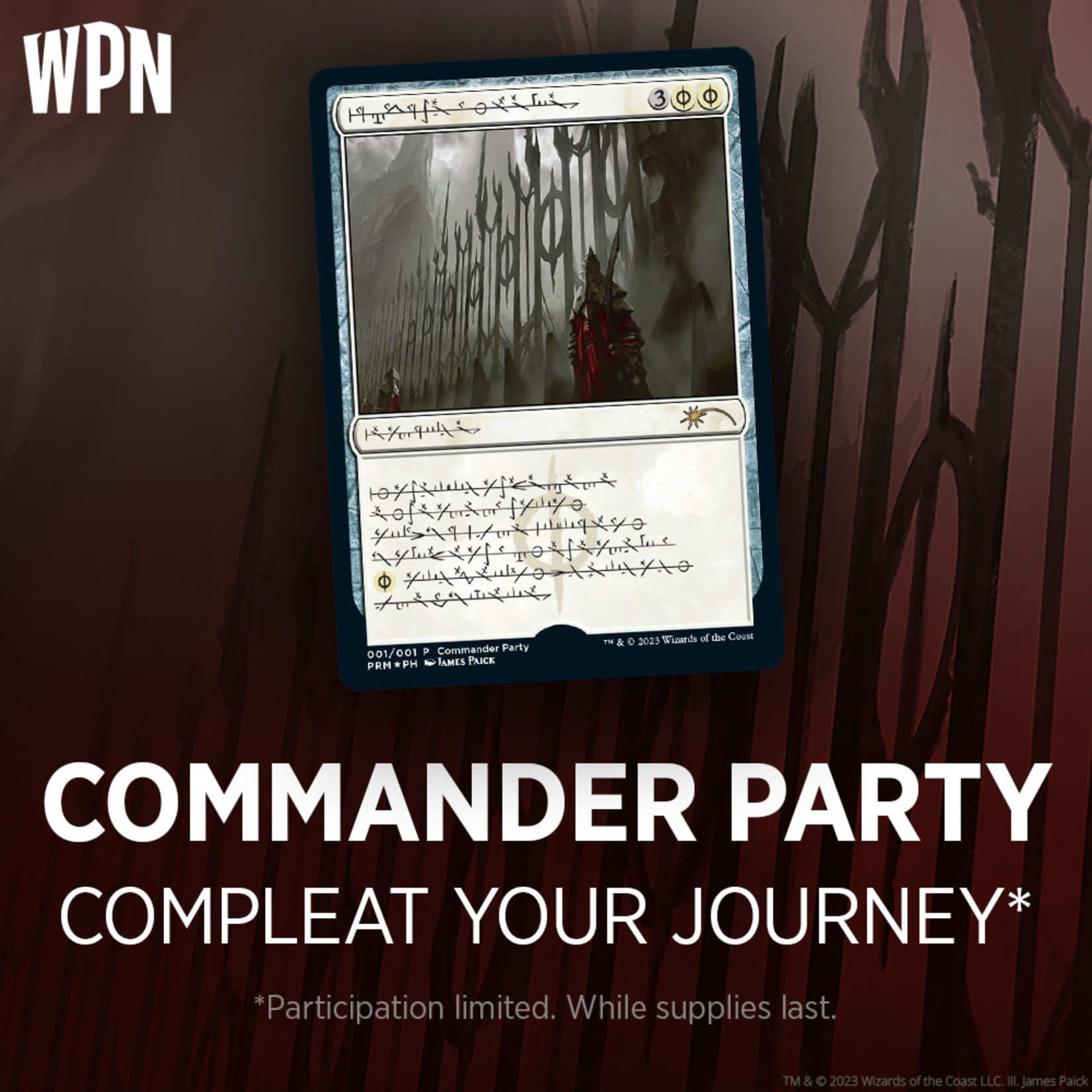 Fair Game Admission: Phyrexia All Will Be One - Commander Party (3/11, 5;30 pm, DG)