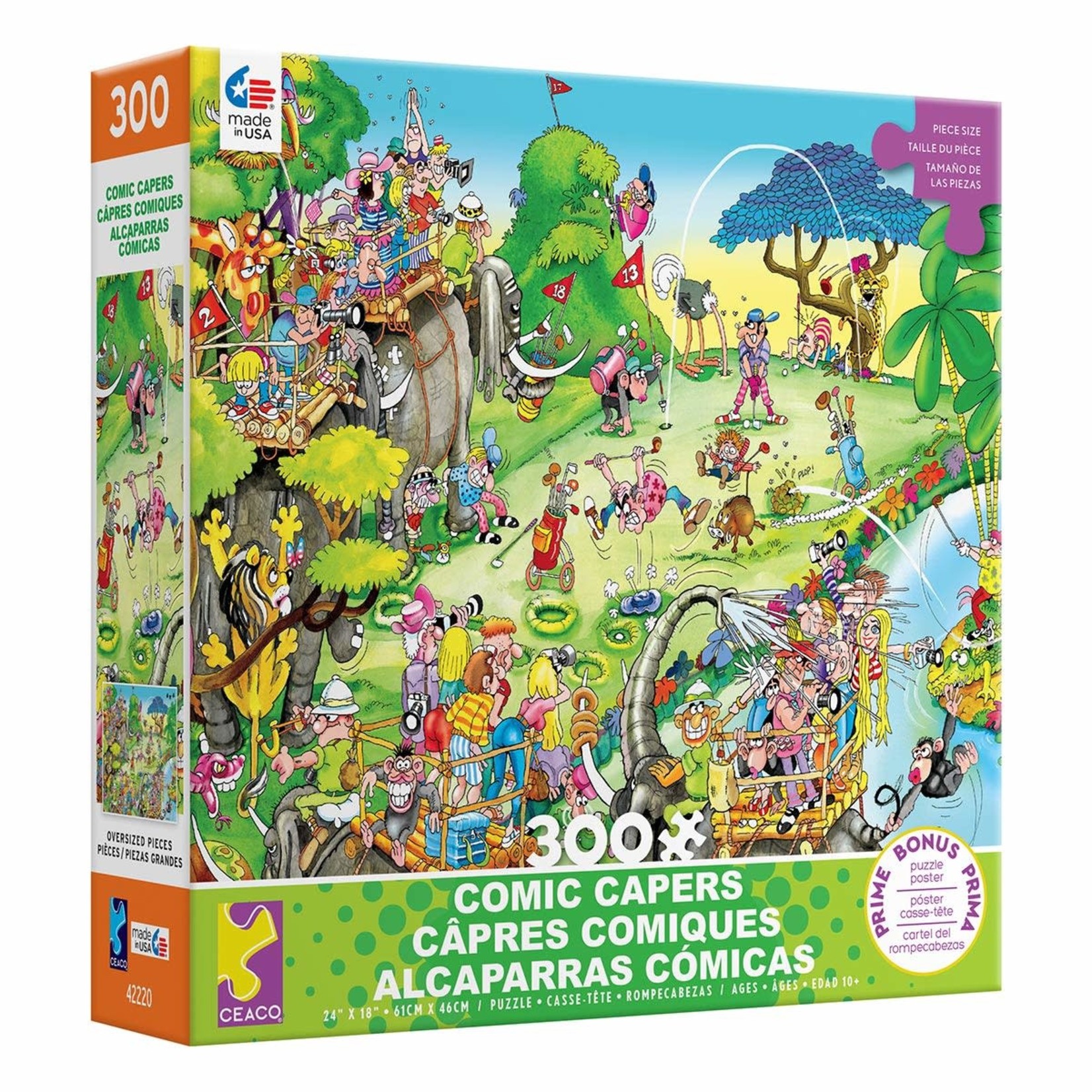 ceaco Ceaco - 300 Piece Puzzle: Comic Capers - Golf Safari