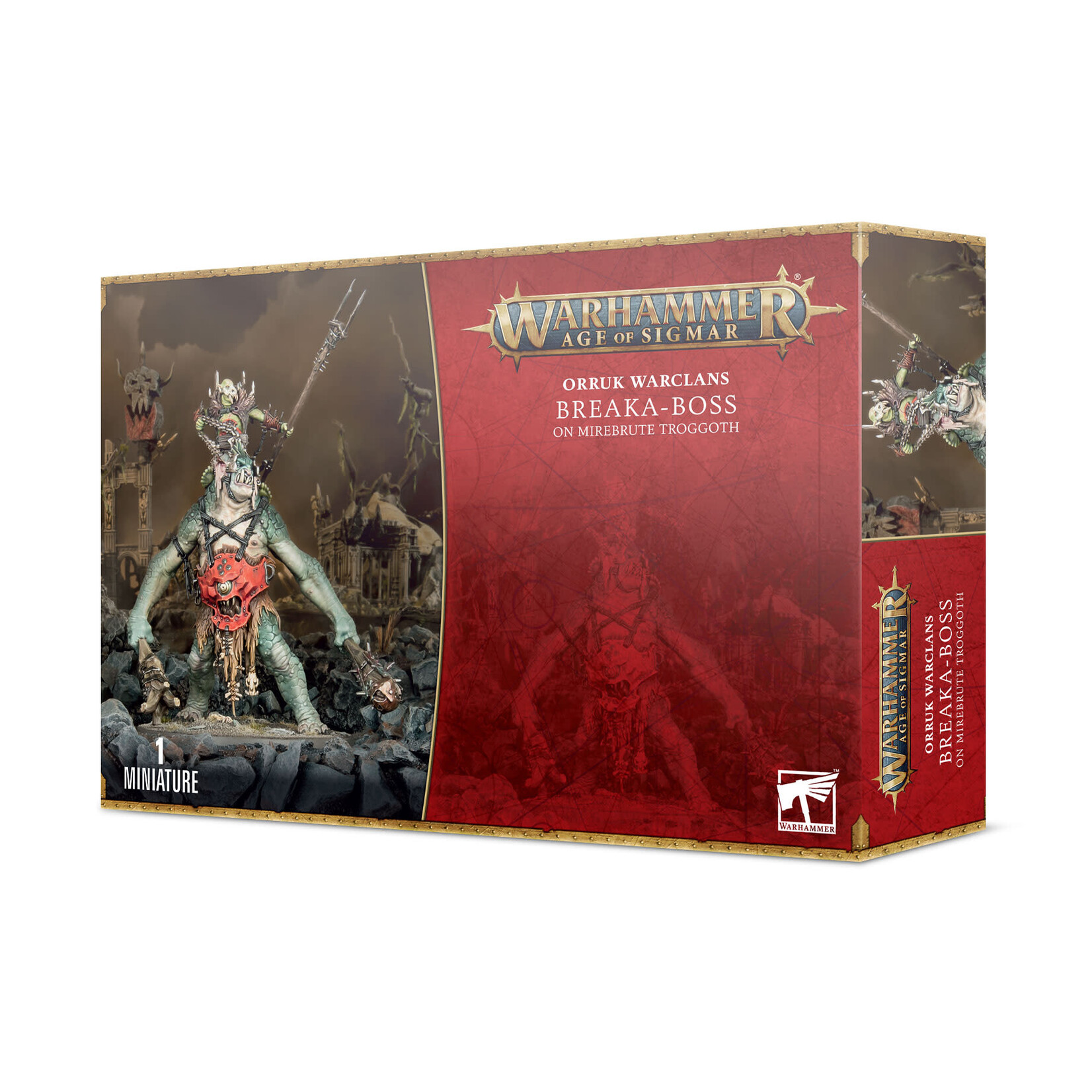 Games Workshop Warhammer Age of Sigmar: Orruk Warclans - Breaka-boss on Mirebrute Troggoth