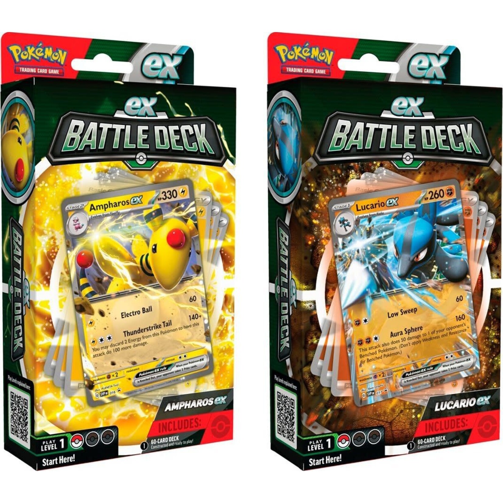 Pokemon International Pokémon TCG: League Battle Deck - Ampharos EX OR Lucario EX