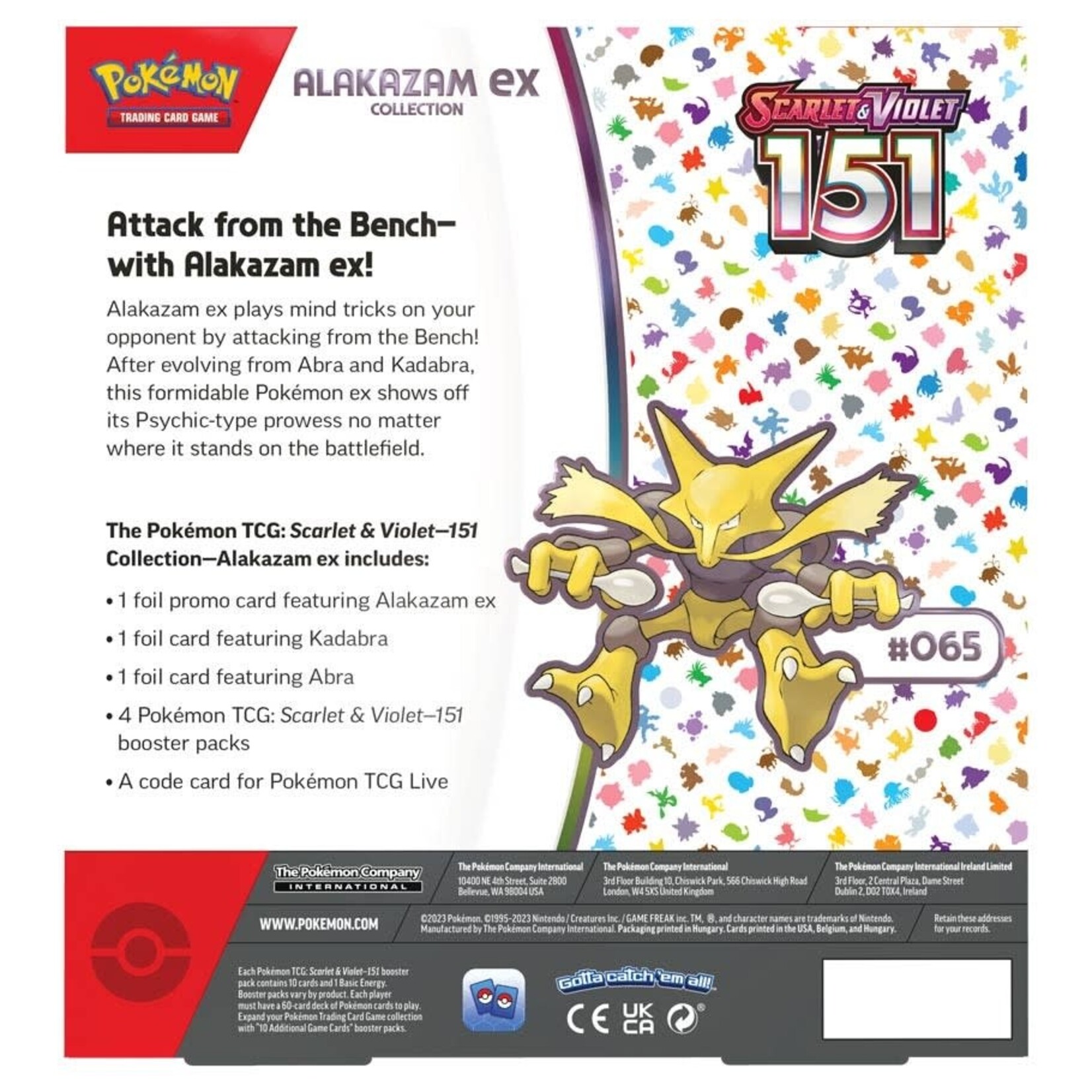 Alakazam ex 2023 Pokemon Scarlet and Violet 151 #188