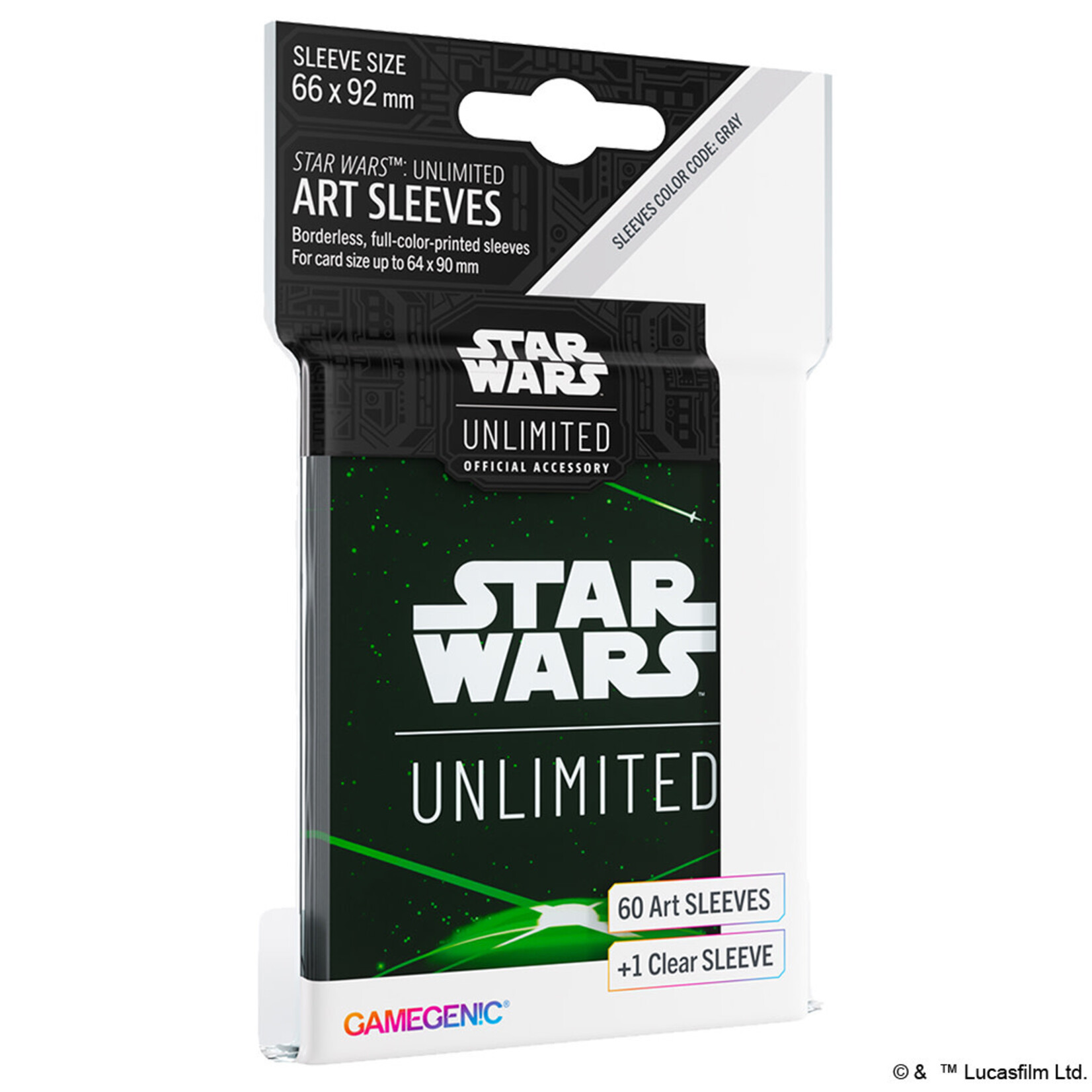 Gamegenic Star Wars Unlimited: Art Sleeves - Card Back Green