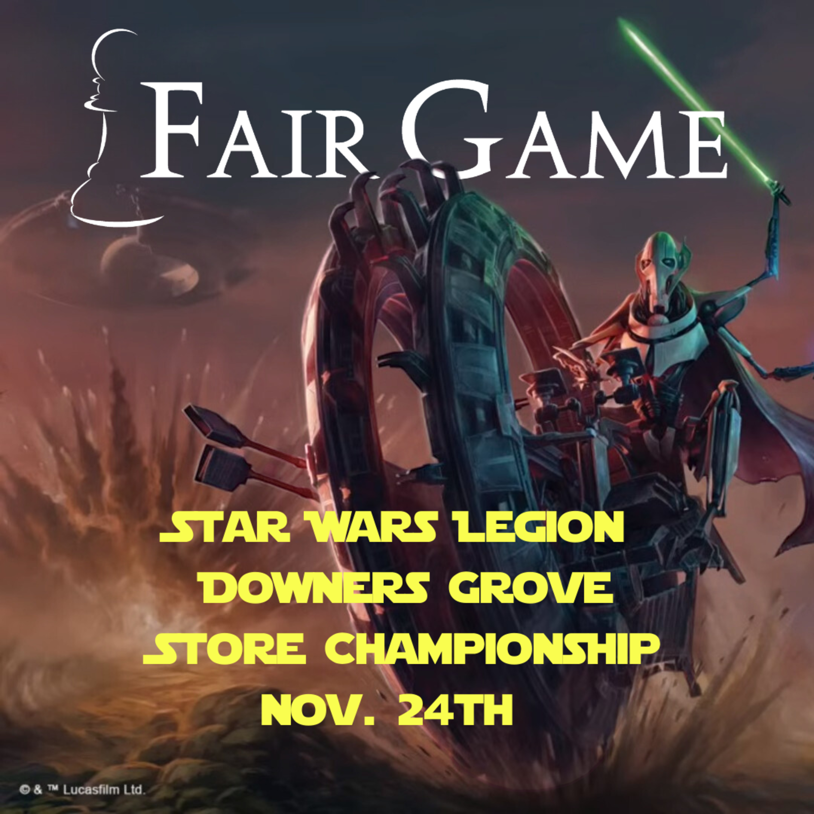 Fair Game Admissions: Star Wars Legion Store Championship (11/24, 9am, DG)