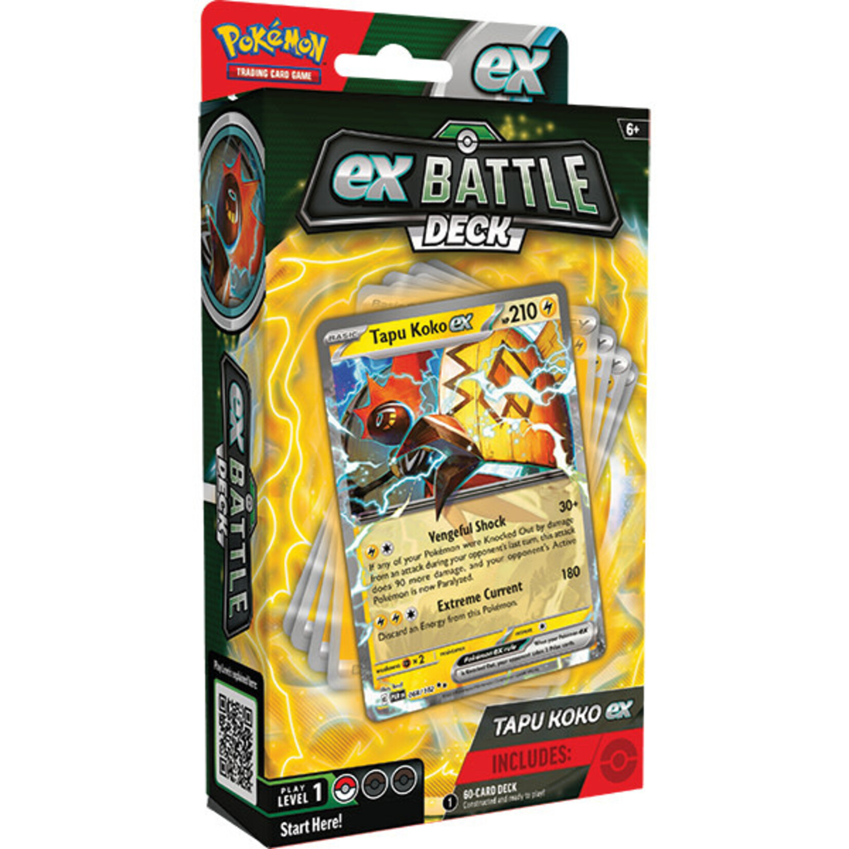 Pokemon International Pokemon Trading Card Game: EX Battle Deck (Tapu Koko EX or Iron Leaves EX)