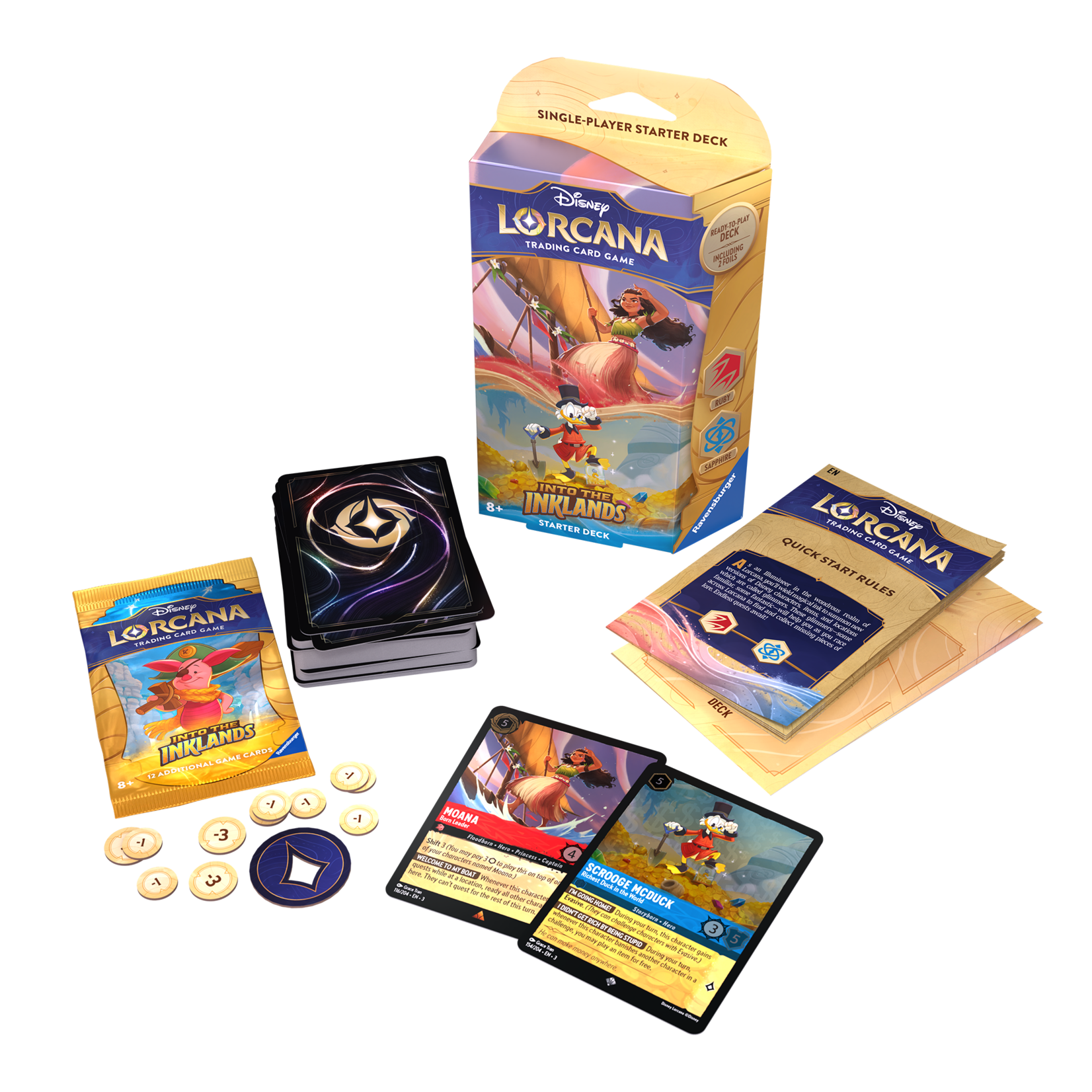 Ravensburger Lorcana: Into the Inklands - Starter Deck: Ruby & Sapphire