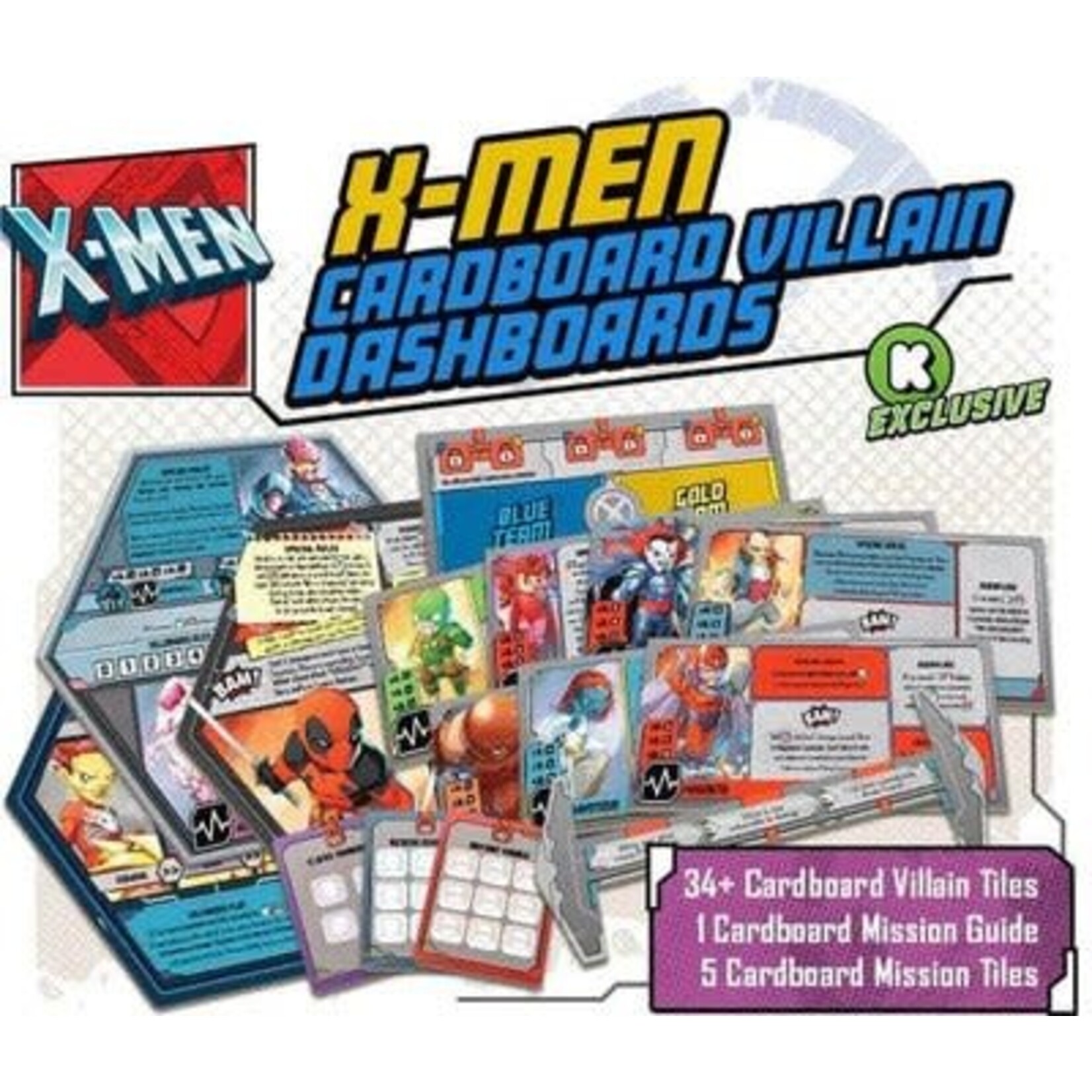 CMON Marvel United: X-Men - Cardboard Villain Dashboards
