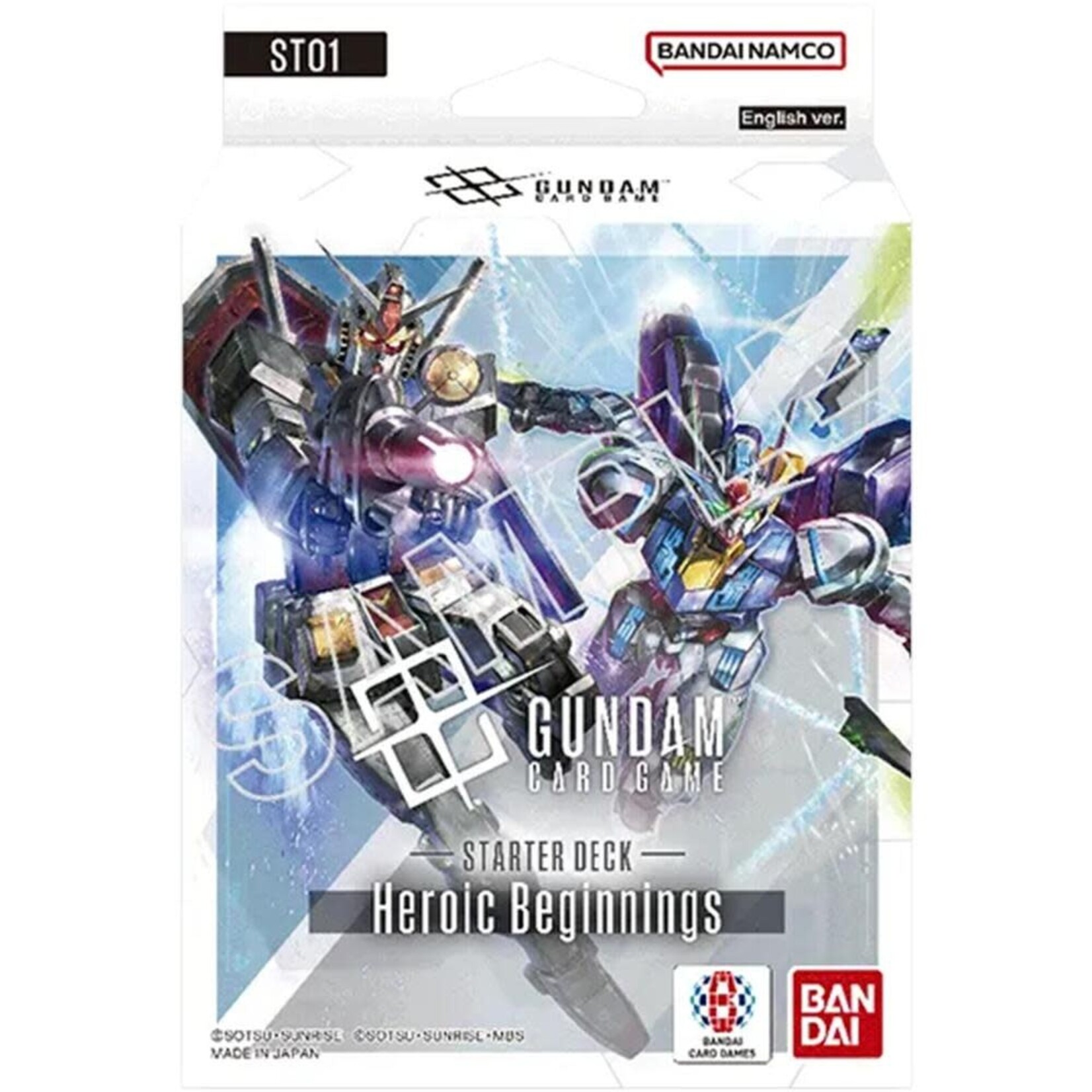 Bandai !Gundam Trading Card Game: Starter Deck 01 (ST01) - Heroic Beginnings