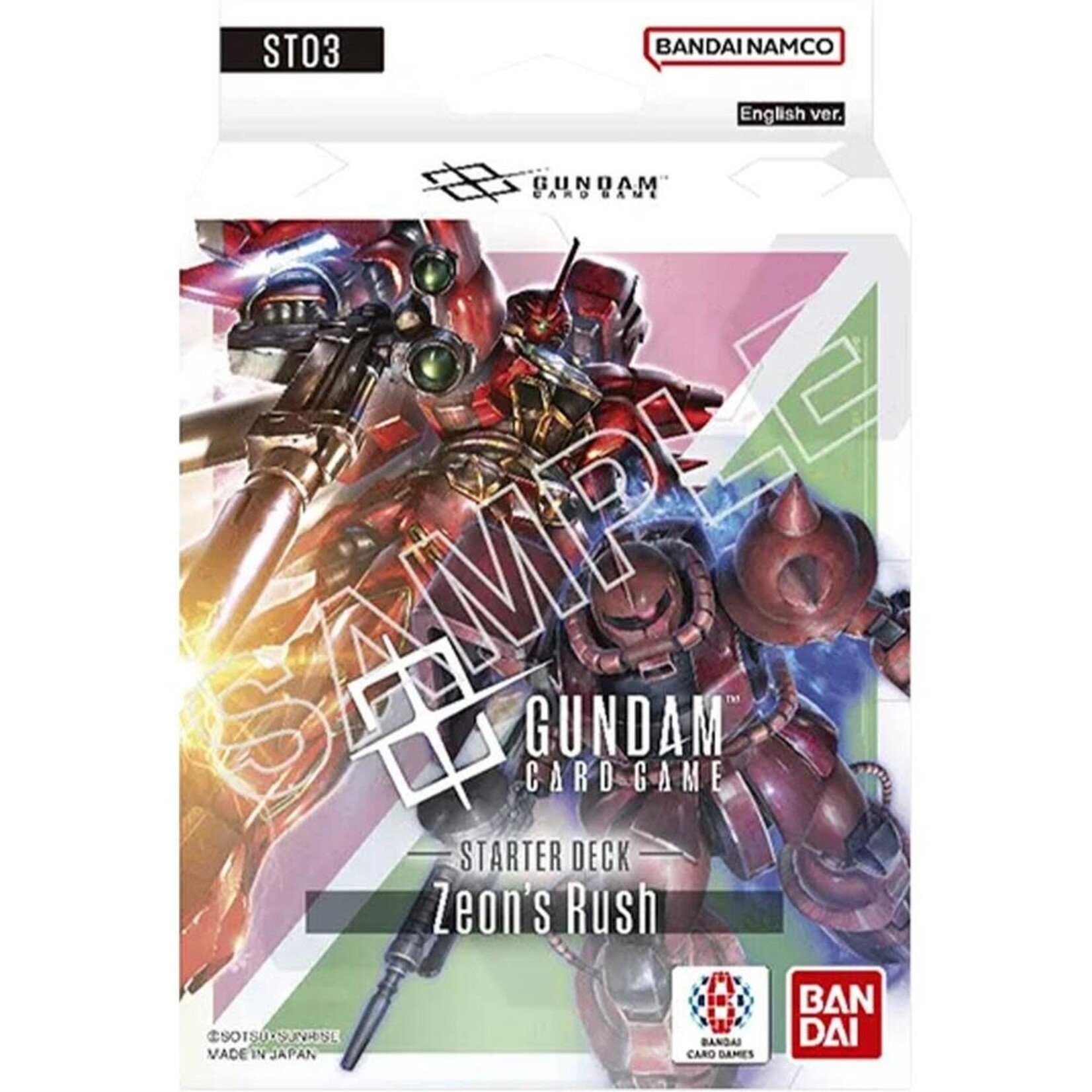 Bandai !Gundam Trading Card Game: Starter Deck 03 (ST03) - Zeon's Rush