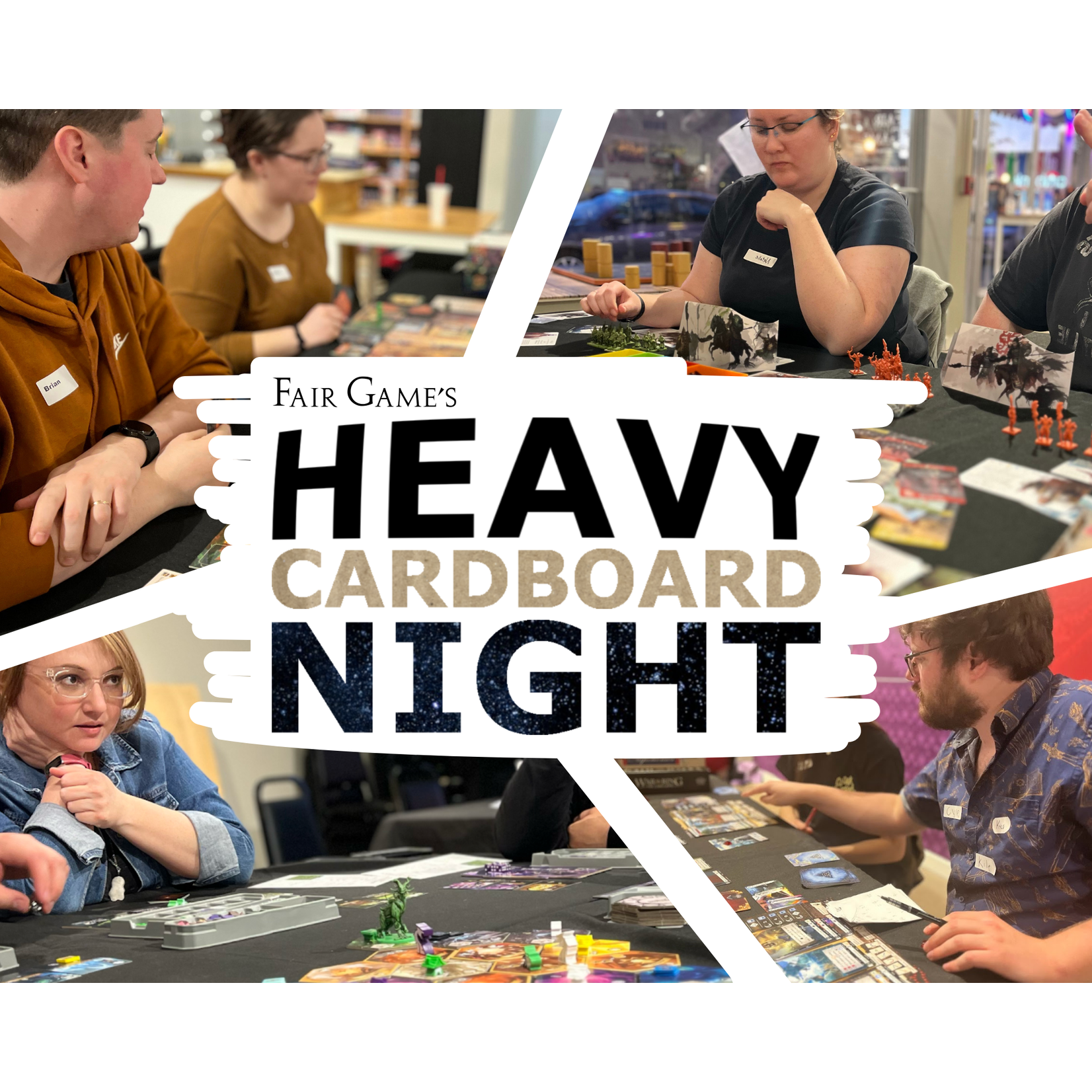 Fair Game Admission: Heavy Cardboard Board Gaming Night (November 1, La Grange)