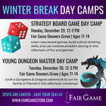 Fair Game Admission: Strategy Board Game Day Camp - 12/29, Downers Grove (12pm)