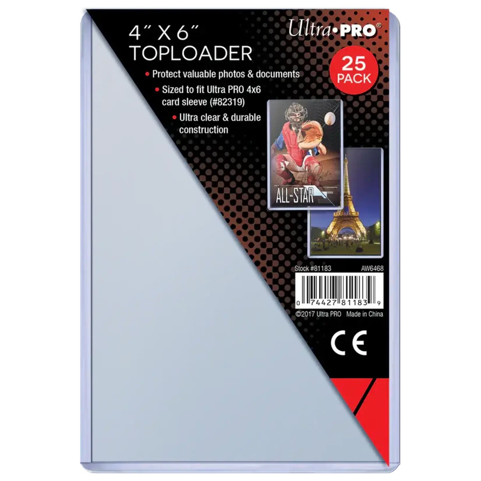 Ultra Pro Ultra Pro Card Sleeves: Toploader 4x6 (25ct)