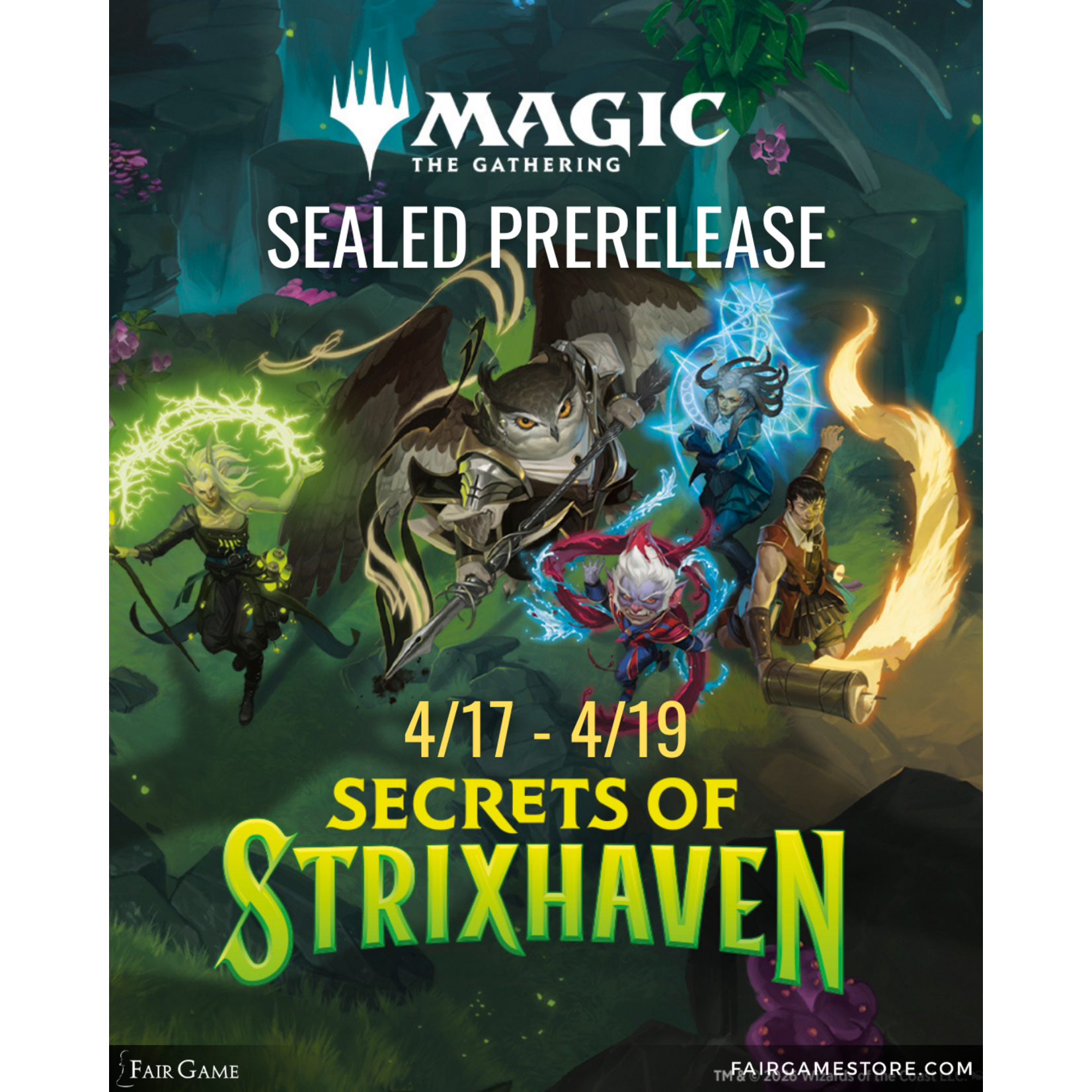 Wizards of the Coast Admission: Magic the Gathering - Secrets of Strixhaven: Sealed Prerelease - Geneva, Friday April 17th (6:00 PM)