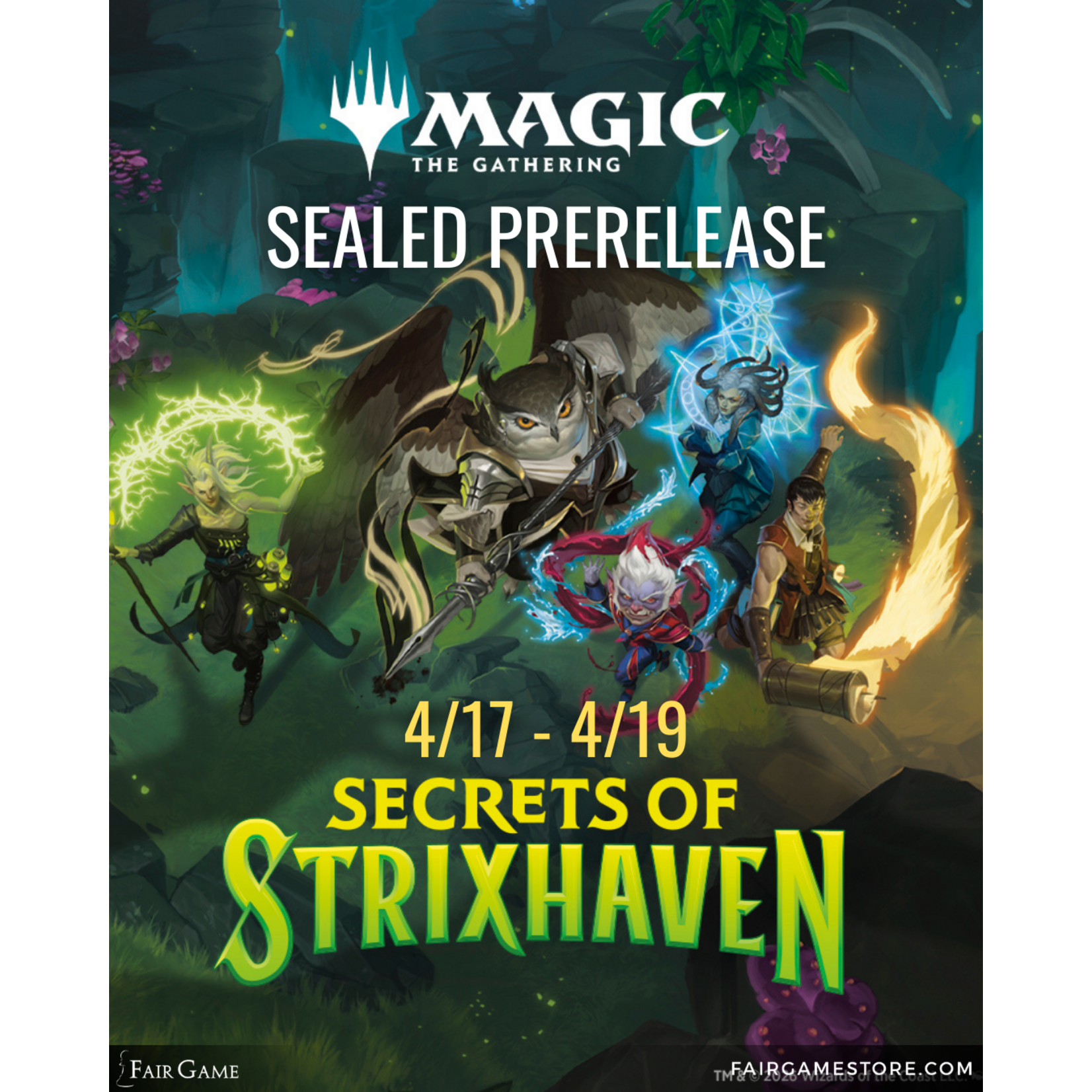 Wizards of the Coast Admission: Magic the Gathering - Secrets of Strixhaven: Sealed Prerelease - Geneva, Saturday April 18th (1:00 PM)