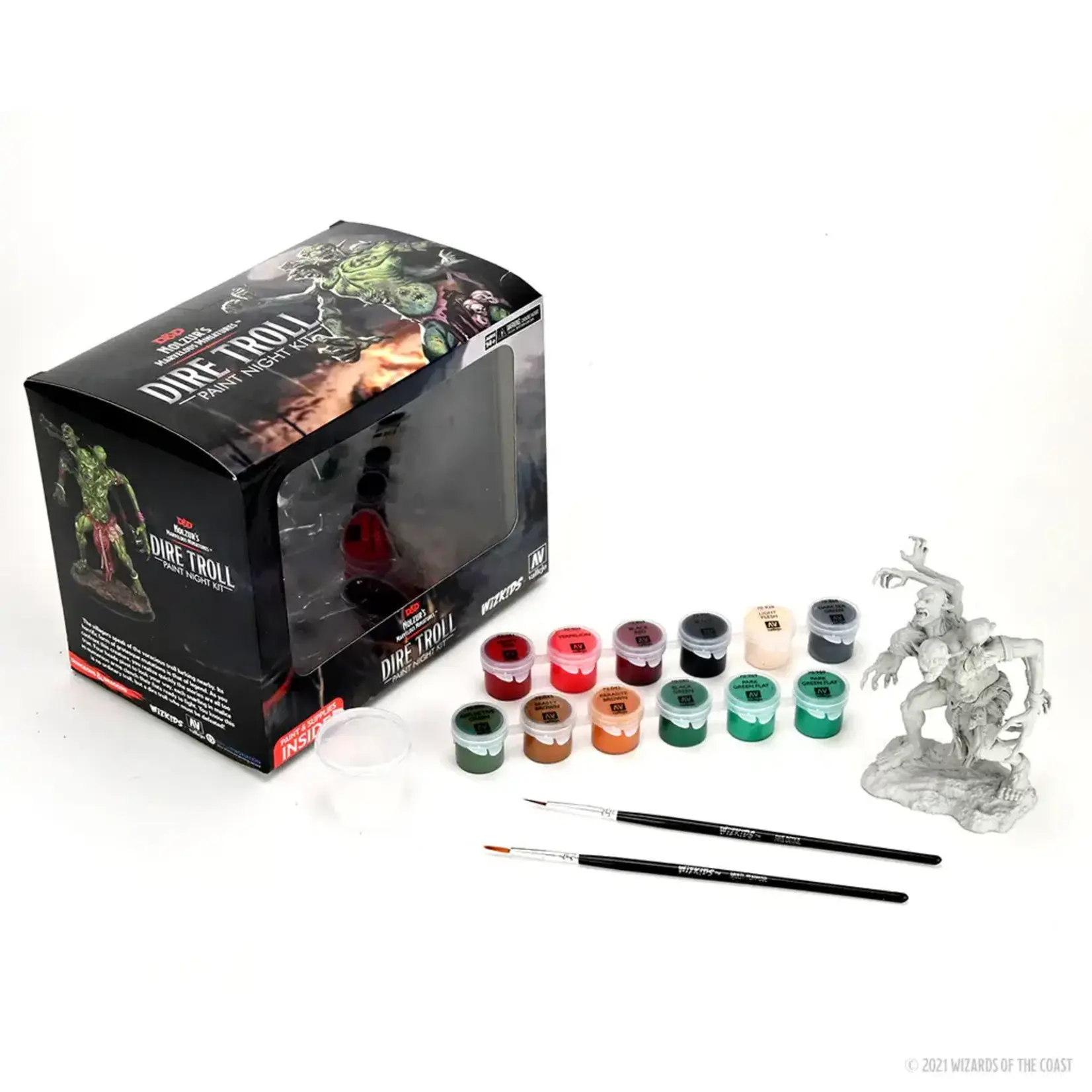 WizKids Dungeon and Dragons: Nolzur’s Marvelous Unpainted Miniatures: Dire Troll Paint Night Kit