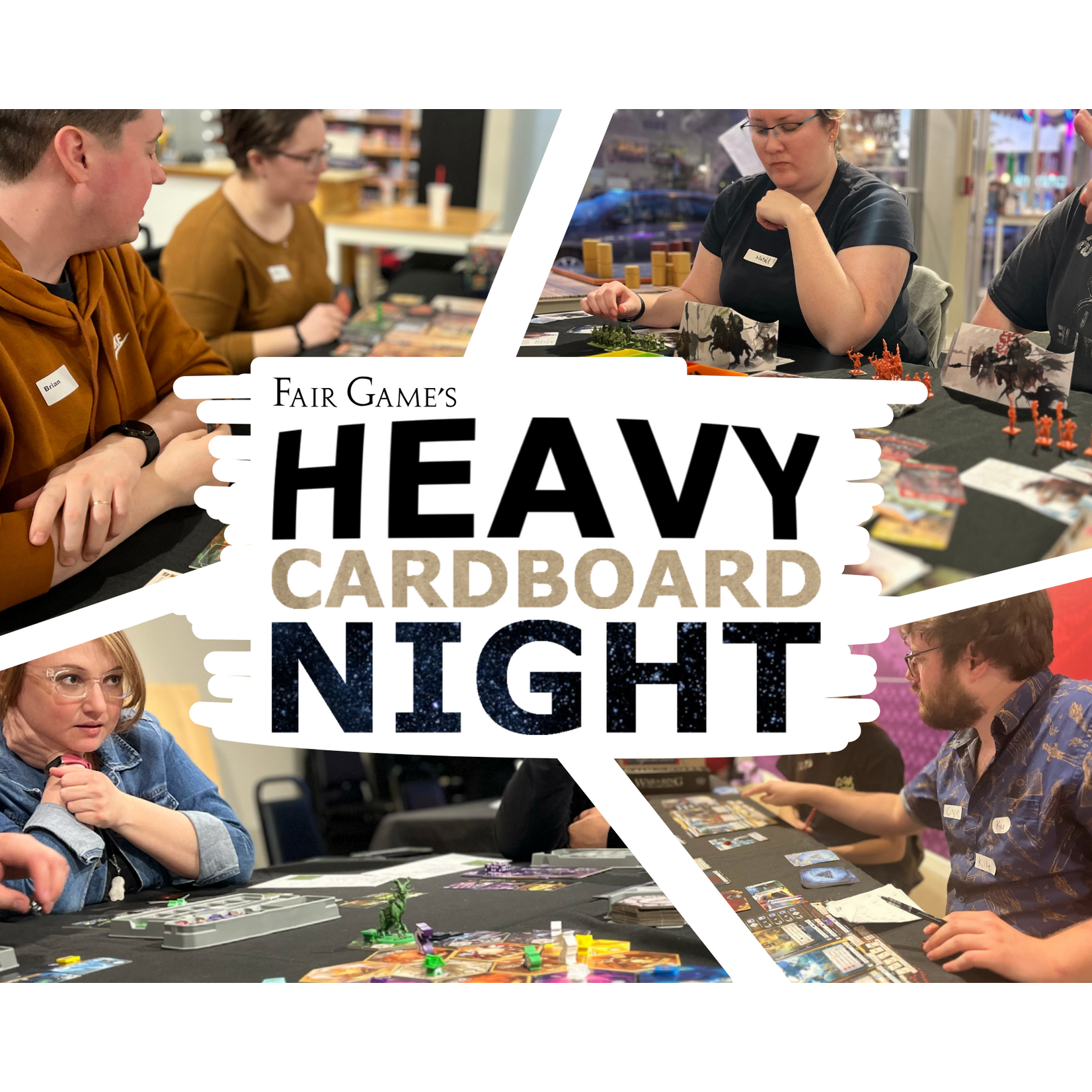 Fair Game Admission: Heavy Cardboard Board Gaming Night (August 8, Downers Grove)