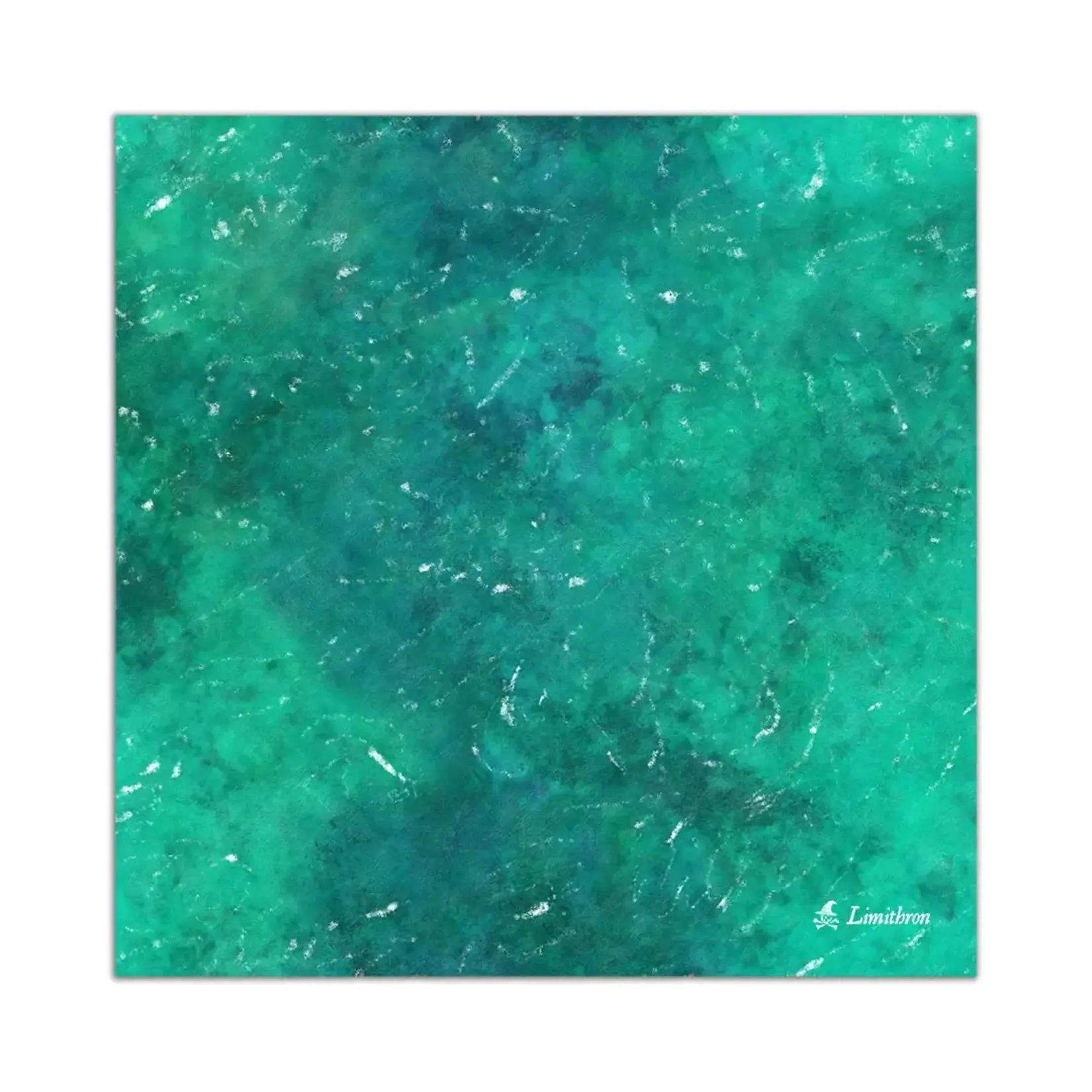 Pirate Borg Pirate Borg RPG: Naval Combat Hex Water Mat - Bluegreen Sea
