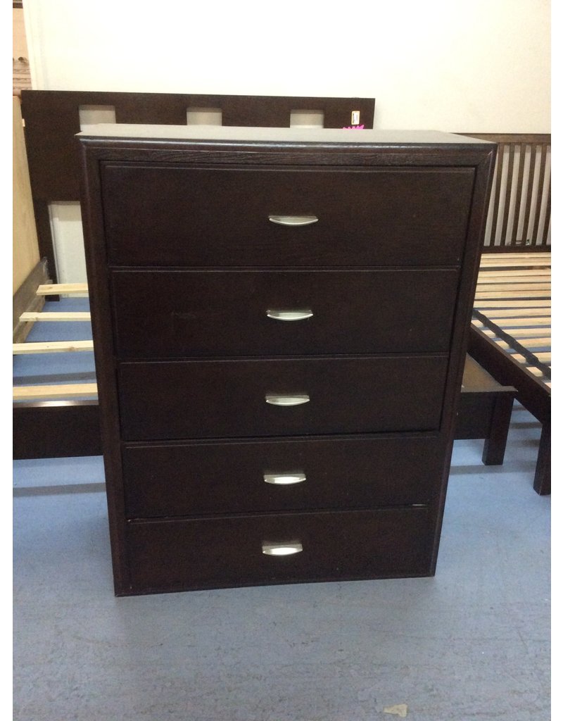 5 Drawer Chest Espresso Recycled Furniture