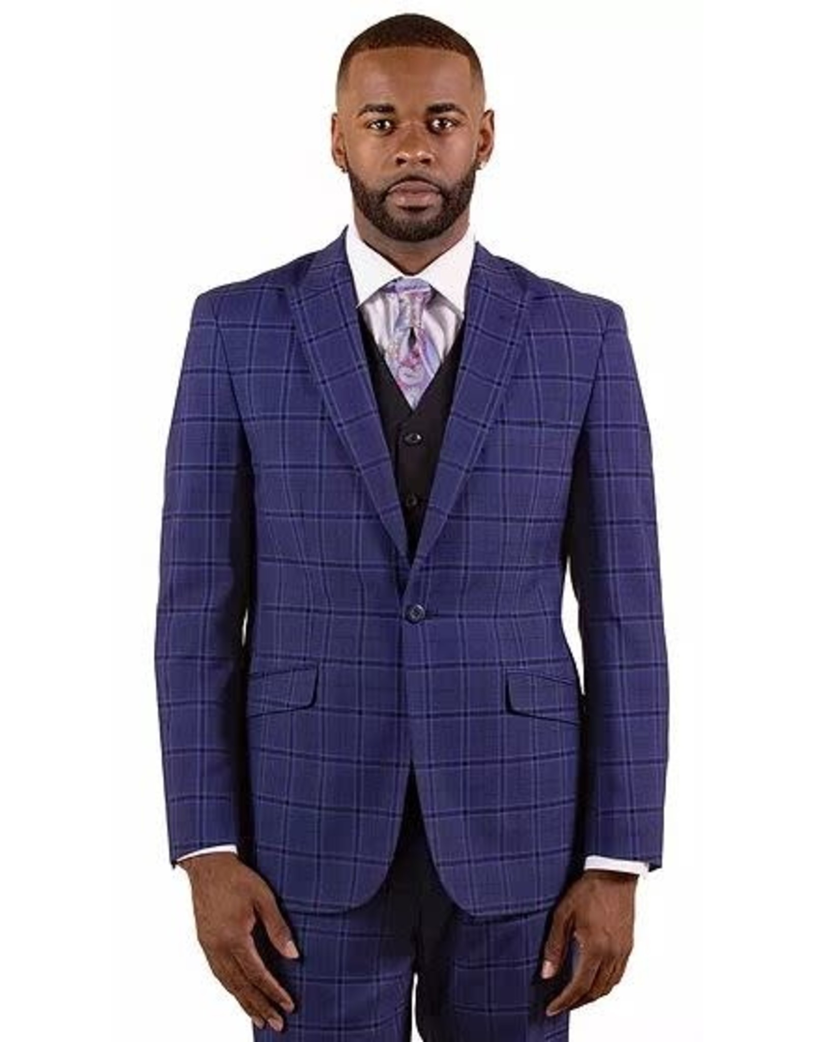 Vitali Vitali Vested Suit - M1810 Navy