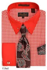 Bruno Conte Bruno Conte Shirt Set CS067 Red