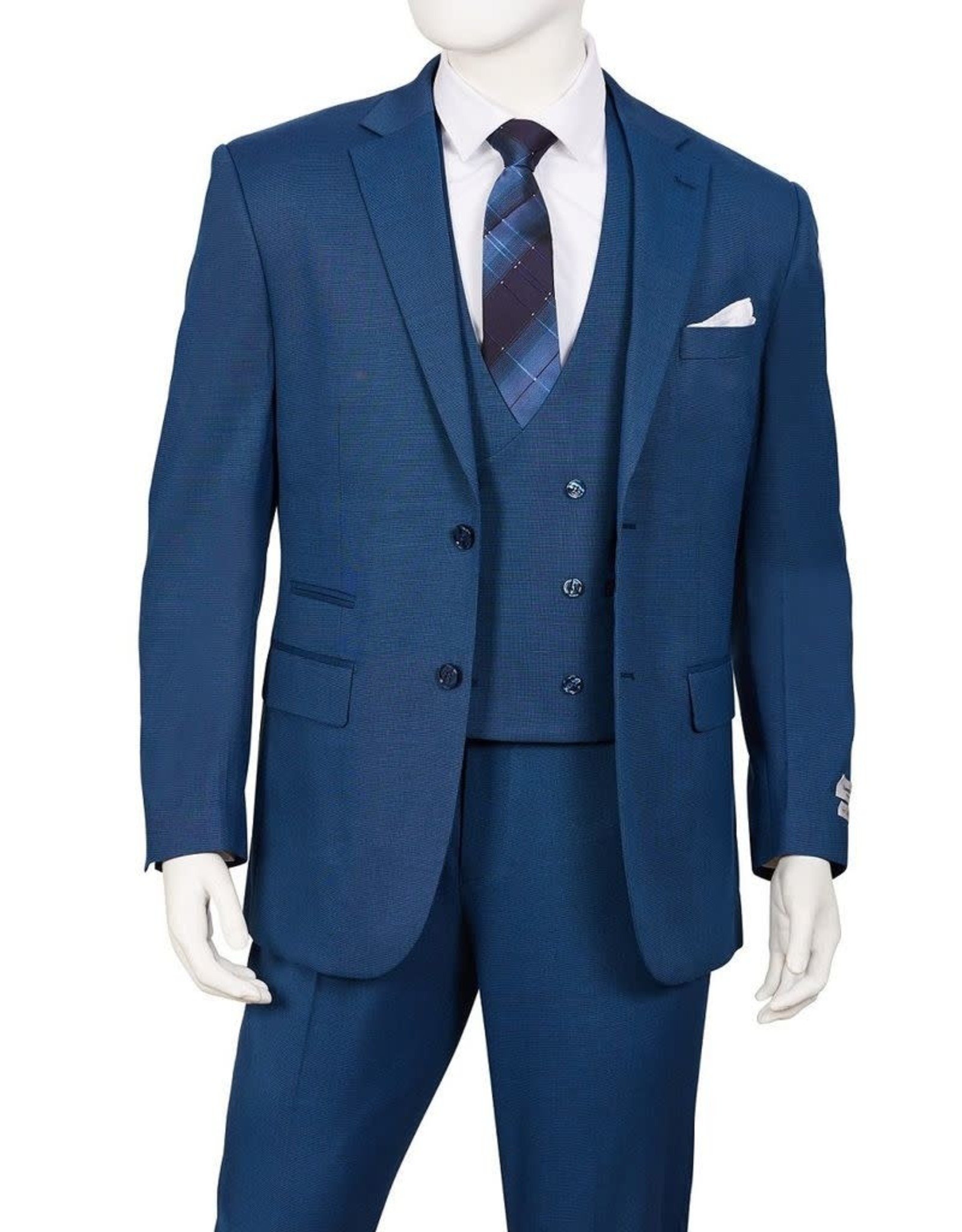 Lorenzo Bruno Lorenzo Bruno Vested Suit - T62BR Blue