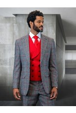 Statement Statement "Benson" Suit - Red Plaid