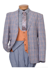 Stacy Adams Stacy Adams Vested Suit - 9496 Blue/Camel