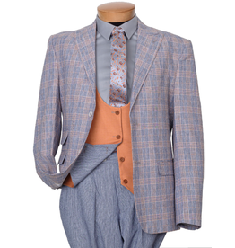 Stacy Adams Stacy Adams Vested Suit - 9496 Blue/Camel