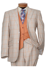 Blu Martini Blu Martini Vested Suit - 9498 Tan/Orange