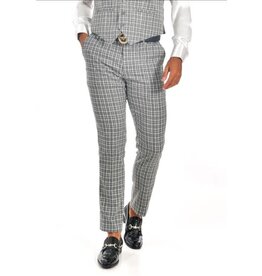 Barabas Barabas Slim Fit Pant - CP63 Gray/White Plaid