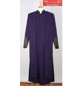 Royal Diamond Royal Diamond Robe & Stole - Purple/Black