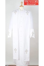 Royal Diamond Royal Diamond Robe & Stole - White/Gold