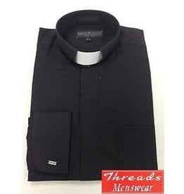 Daniel Ellissa Tab Collar Clergy Shirt -  Black