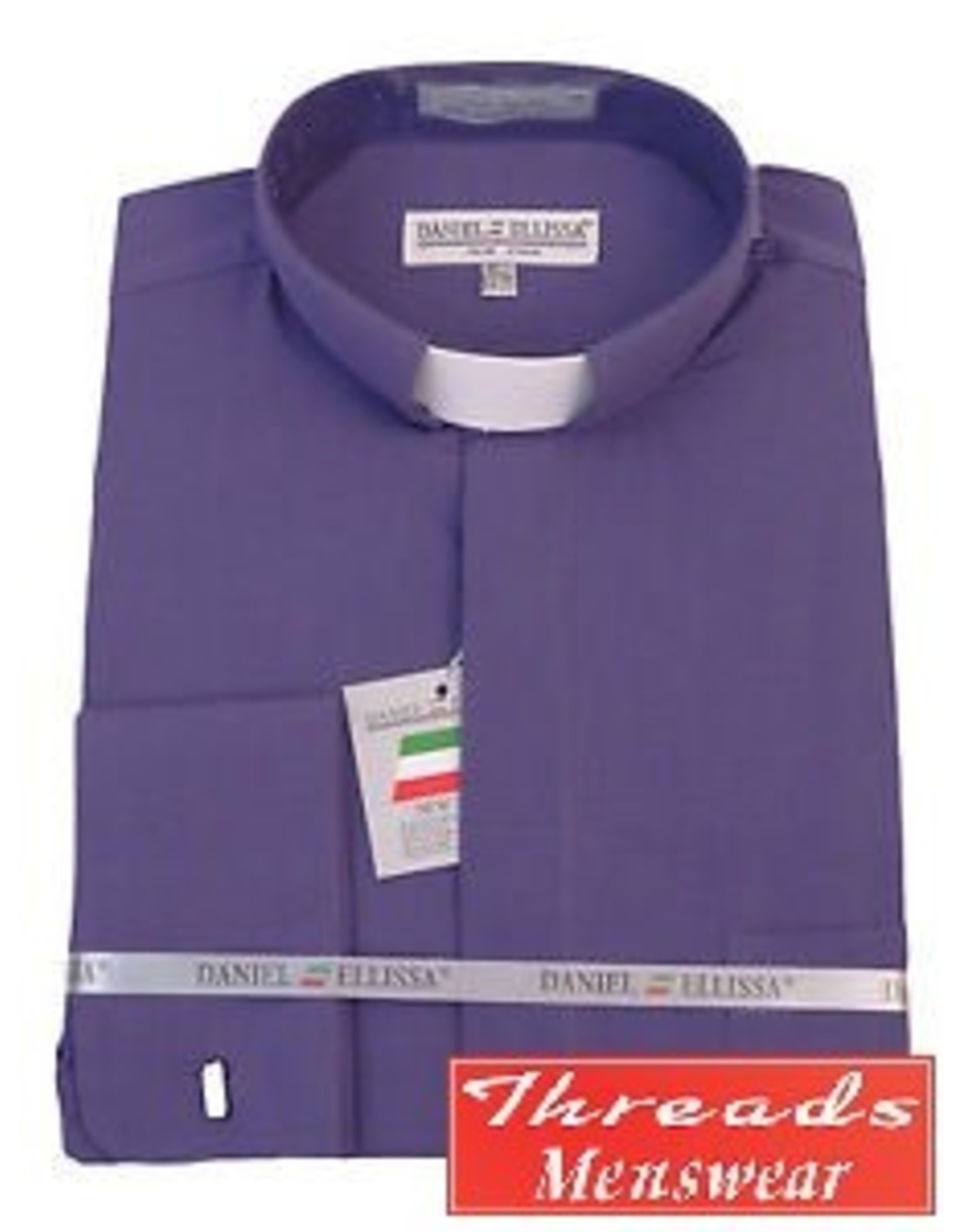 Daniel Ellissa Tab Collar Clergy Shirt -  Purple