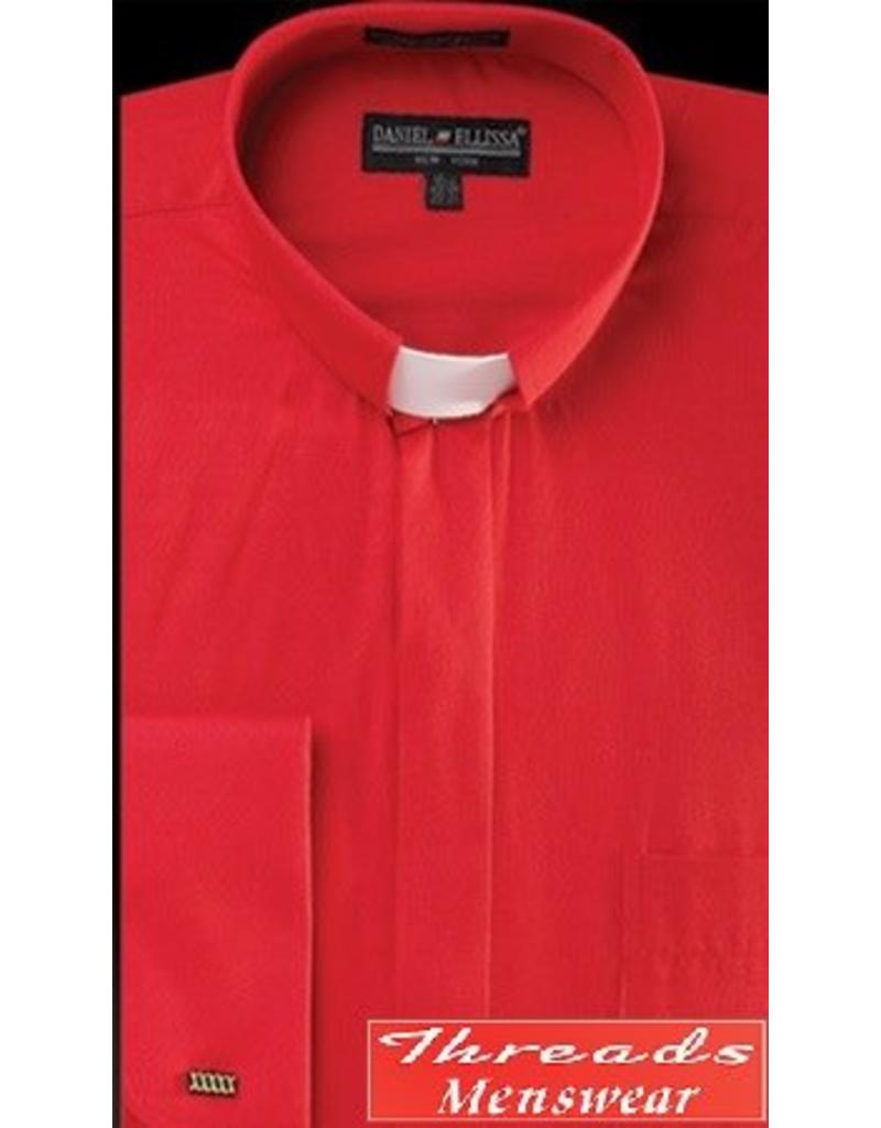 Tab Collar Clergy Shirt - Red - Threads Menswear