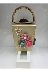 40241208 - Gold Flower Clutch Bag