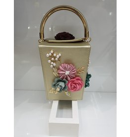 40241208 - Gold Flower Clutch Bag