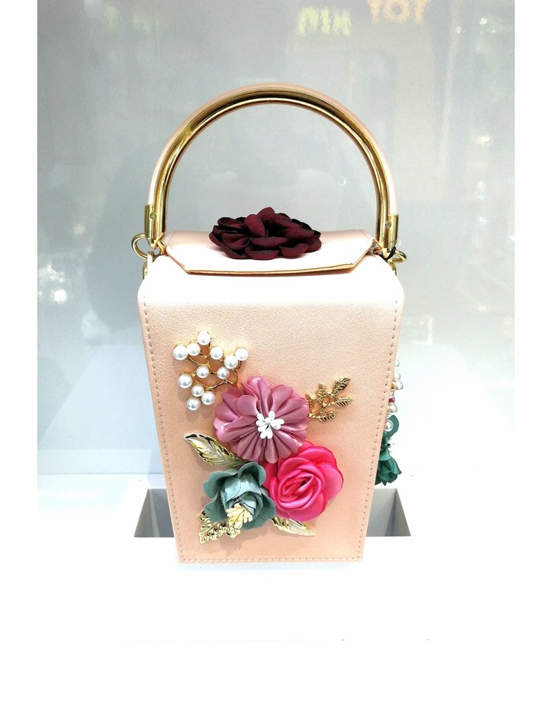 40241210 - Pink Flower Clutch Bag