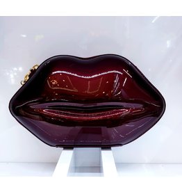 40241280 -  Burgundy Lips Clutch Bag