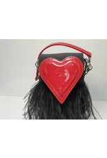 40241295 - Heart Black, Red Sling/Clutch Bag