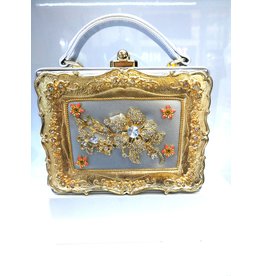 40241330 - Silver, Gold Box Clutch Bag