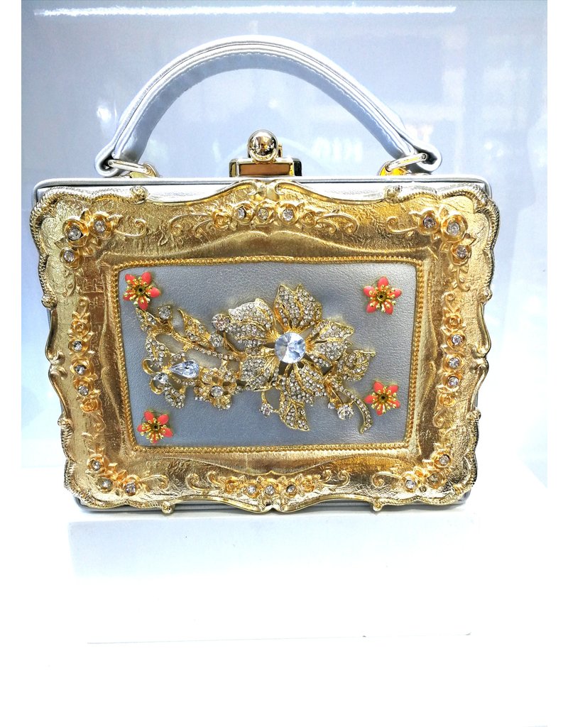 40241330 - Silver, Gold Box Clutch Bag