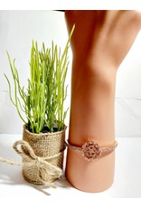 BGD0037 - Rose Gold,Flower Bangle