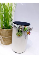 BAE0027-Green Charm Charm Bracelet