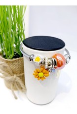 BAE0013-Orange Sunflower Charm Bracelet