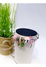 BAE0018-Pink Strawberry Charm Bracelet